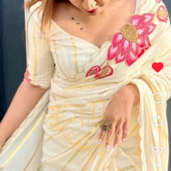 Kerala Onam saree
lotus saree